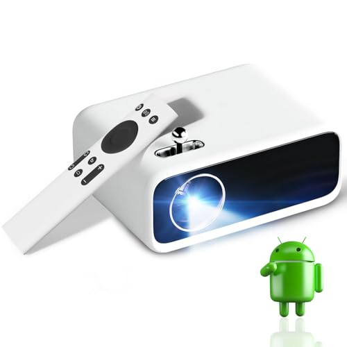 WANBO Mini Pro (Android 9.0) | Portable LED Projector | Native 720p Full HD 1080P Support | LTPS LCD | 8000 Lumens | 176" Large Screen | Home Outdoor | WiFi & BT | Netflix, Prime & More