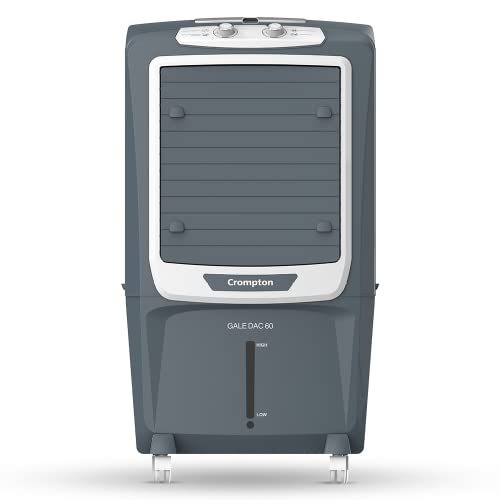 Crompton Gale 60 Litres Desert Air Cooler for home | Large & Easy Clean Ice Chamber | 4-Way Air Deflection | Density Honeycomb Pads | Everlast Pump