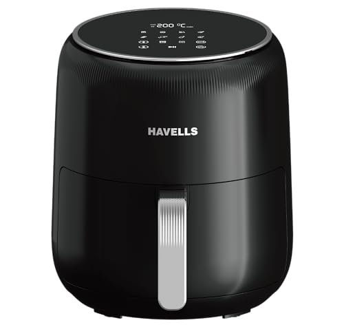 Havells Prolife Neo Air Fryer1500W| 4.5 L | Digital Air Fryer| 8 Pre-Sets| Aerocrisp Technology| 85% Less Oil Use| 60-Min Timer| 2Yr Door Step Warranty by Havells | Air-Fryer for Home Kitchen