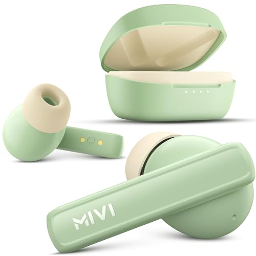 Mivi DuoPods Sync in Ear Earbuds | 50H Playtime Bluetooth Earphones Wireless | Earbuds ENC for Clear Calls | 13mm Drivers Ear Buds Wireless | Gaming Mode | BT 5.3 TWS ANC Earbuds Style