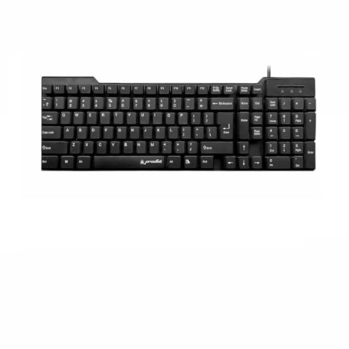 ProDot Alive USB Wired Keyboard Floated Key I Plug & Play Technology I 104 Keys I Rupees Key I 1.2m Wired I Spill Resistant Design I Compatible with Windows, iOS, Linux with 1 Year Warranty