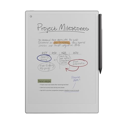 reMarkable Paper Pro Bundle Includes 11.8'' Paper Tablet and Marker Plus Pen with Eraser Gray