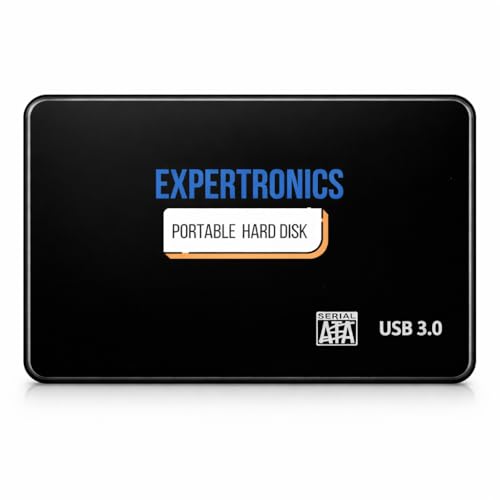 EXPERTRONICS Portable External Hard Disk 320GB – Ultra Slim USB 3.0 High-Speed HDD – Store Documents, Photos & Wedding Videos – Compatible with Windows/Mac/Linux (Black) – 1 Year Warranty (320, GB)