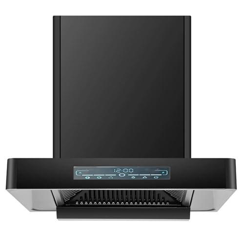 KAFF K-Series KET 60A T-Shape Filterless Auto Clean Kitchen Chimney, 60 CM, 1450 m3/hr Suction Capacity with Touch & Motion Sensor, 2 Years Comprehensive Warranty and Lifetime on Motor* (Black)