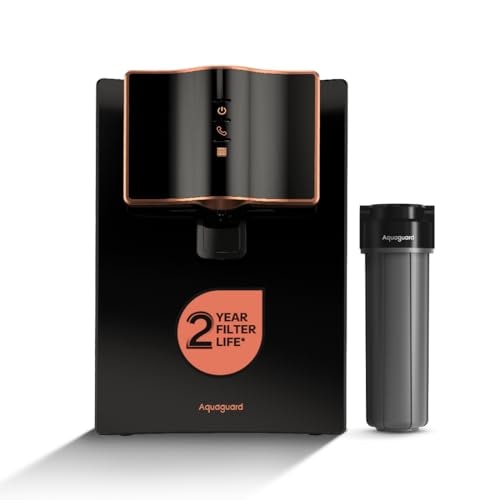 Aquaguard Enrich Marvel UV+UF SS 2X | 2 Year Filter Life | SS Tank | With Mega Sediment Filter | 3-in-1 Active Copper Technology | 9 Stage Purification | Suitable for Municipal Water (TDS<200 ppm)