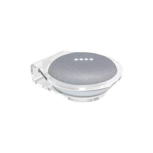Foso Wall Mount for Google Nest Mini, Alexa Echo Dot 3rd, 4th Gen with and Without LED Clock, Apple Mini Pod Speaker Stand Holder for Smart Speakers, Built-in Cable (Speaker not Included)
