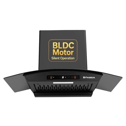 Faber Agile 75cm 1500m³/hr BLDC Autoclean Curved Shape Chimney | Built In Oil Collector | Touch & Gesture Control | 8Yr Motor,2Yr Comprehensive Warranty by Faber | Hood Agile BLDC FL HC SC BK IN 75