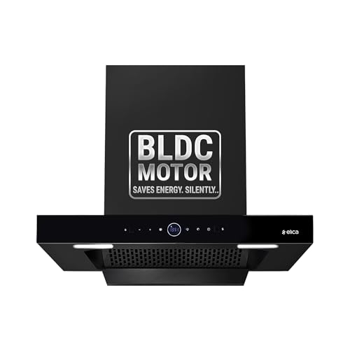 Elica 75cm 1600 m3/hr BLDC Filterless Autoclean Kitchen Chimney with 15 Years Motor & 5 Years Comprehensive Warranty | SPT PRO PLUS FL 750 BLDC HAC LTW MS NERO |Black| RPM Display| Touch+Motion Sensor
