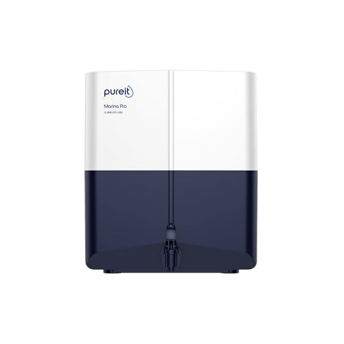 Pureit Marina Pro Mineral RO+UV LED in-tank | 7 stage Purification | 7 Litres Capacity | Up to 45% Water Saving | Suitable for Borewell, Tanker & Muncipal Water | Wall Mountable | Blue & white