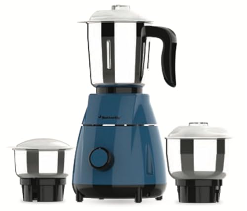 Butterfly (A Crompton Brand) Dynamo Mixer Grinder, 500W, 3 Stainless Steel Jars, Shock-Proof ABS Body, 3 Speed Controls