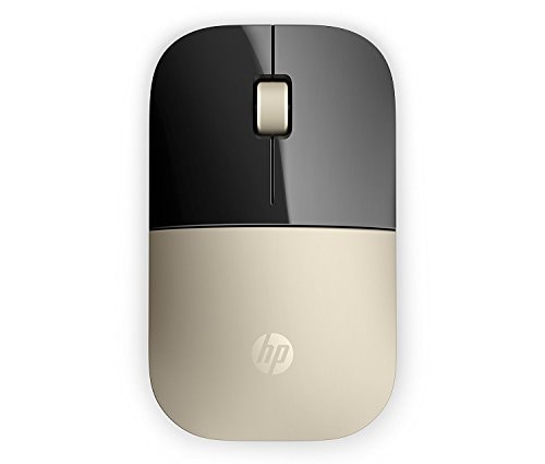 HP Z3700 Wireless Optical Mouse with USB receiver and 2.4GHz Wireless Connection/ 1200DPI / 16 months Long Battery Life /Ambidextrous and Slim Design (Modern Gold)
