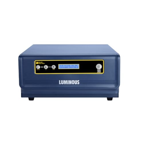 Luminous NXG 1450e Solar Inverter – 1100VA Pure Sine Wave with ISOT Technology | Intelligent Load Sharing & LCD Display | Reliable Power Backup for Home, Office & Shops | 36M Warranty
