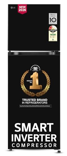 LG 251 L, 2 Star, Smart Inverter, Smart Mode, Frost-Free Double Door Refrigerator (GLT2526WWOB, Onyx Black, Multi Air Flow, Express Freeze, Fresh Zone & Deodorizer, 2026 Model)