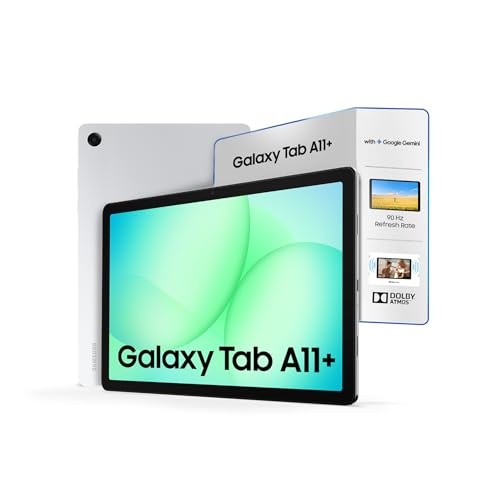 Samsung Galaxy Tab A11+ [Smartchoice], 27.82 cm (11 inch) Display, 6 GB RAM, 128 GB Storage, 90Hz Refresh Rate, AI with Google Gemini, Dolby Atmos, Quad Speakers, Wi-Fi Tablet, Silver