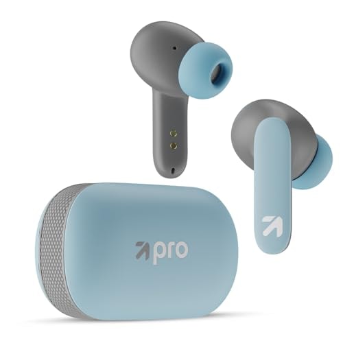 GOBOULT Y1 Pro Ear Buds Wireless 60H Playtime, 4 Mics Calling, 45ms Low Latency Gaming, Made in India,13mm Bass Driver Earbuds Buds TWS Bluetooth Wireless Earphone