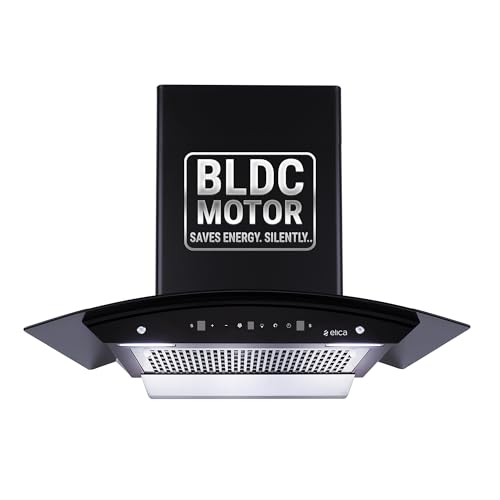 Elica 75cm 1500 m3/hr BLDC Filterless Autoclean Kitchen Chimney with 15 Years Motor & 5 Years Comprehensive Warranty | WDFL 750 BLDC HAC LTW MS NERO | Black | 9 Speed Touch + Motion Sensor Control