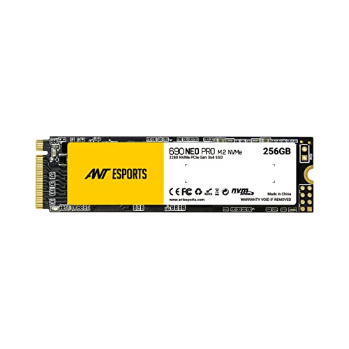 Ant Esports 690 Neo Pro M.2 NVME 256GB Internal Solid State Drive/SSD with NMVE PCIe Gen3x4 Drive Supporting The PCI Express 3.1, speeds Upto Read/Write - 3100/1800 MB/s Compatible with PC and Laptop