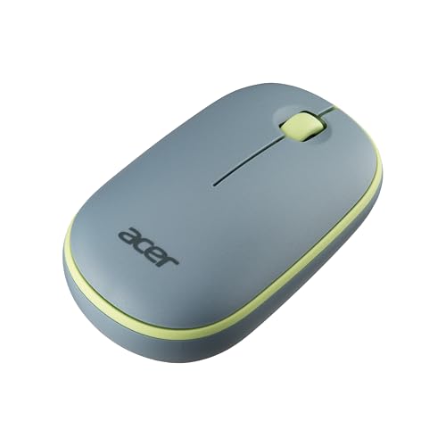 Acer Bubble Wireless Mouse AMR100 | 2.4GHz Silent Click | 1600 DPI | Ergonomic | AA Battery | Win8/10/11 | Compact Lightweight Design | Color: Blue/Green