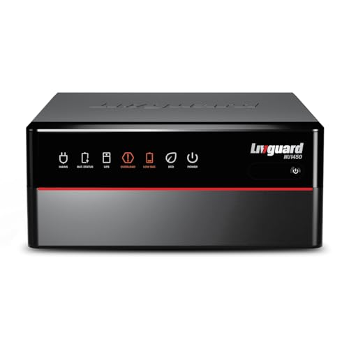 Livguard Neugen 1100 VA/12V Square Wave Inverter with Artificial Intelligence | NU1450 for Homes and Offices | 3 Years Warranty