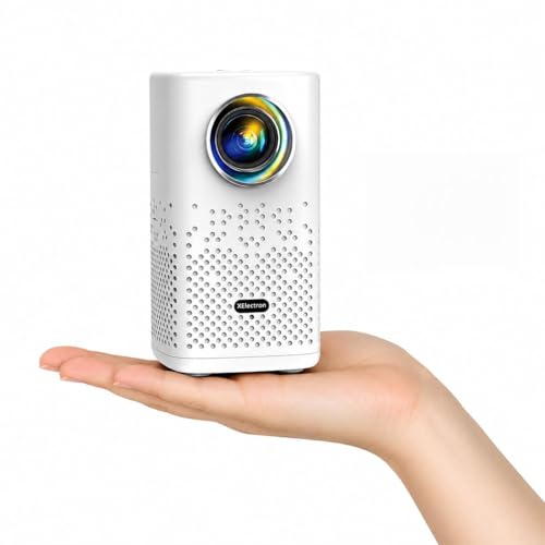 XElectron PocketBeam Android 13 Portable Smart Projector, 1080p Support, 6000 Lumens, 150 inch Screen, OTT Apps (Netflix, Prime, YouTube), Miracast, WiFi, BT, HDMI, Built-in Battery, 2hr Playtime