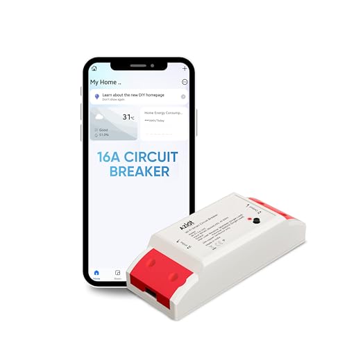 Aziot WiFi + BLE Smart Circuit Breaker - 16Amp, Compatible with Alexa & Google Assistant, Easy Installation, Made in India