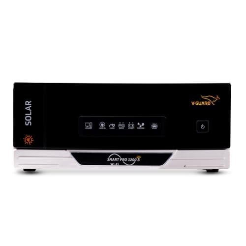 V-Guard Smart Pro 1200s Solar Inverter | 1000VA / 12V Pure Sine Wave | Smart IoT with Mobile App Control | LED Display | Easy Installation | Reliable Power Backup | 3-Year Warranty