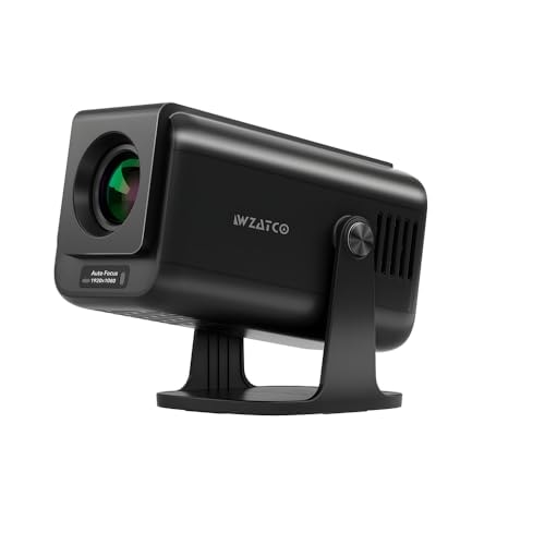 WZATCO Yuva Go Pro Fully Automatic Native 1080P Android 13.0 Smart Projector, Auto Focus, Auto 4D Keystone, 12000 Lumens, 4K HDR Support, Rotatable Design, WiFi 6 & BT, Screen Mirroring, Black