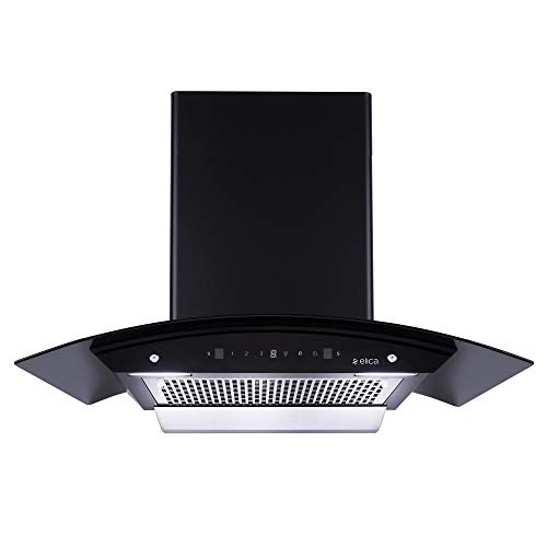 Elica 90 cm 1350 m3/hr Filterless Autoclean Kitchen Chimney with 15 Years Motor & 5 Years Comprehensive Warranty (WDFL 906 HAC LTW MS NERO, Touch + Motion Sensor Control, Black)