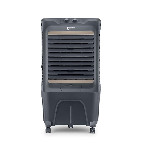 Orient Electric Tornado 52L Desert Air Cooler with Densenest Honeycomb Pads and 3650 mch high air delivery (Dark Grey)
