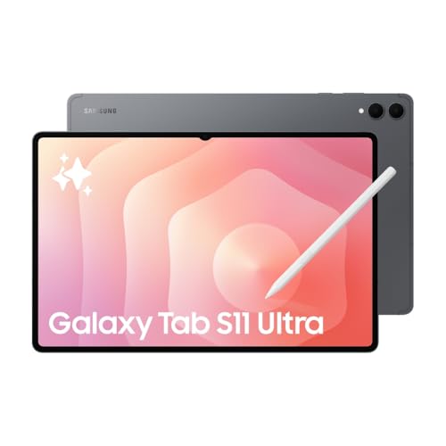 Samsung Galaxy Tab S11 Ultra with AI, Hexagonal S-Pen in-Box, 36.9 cm (14.6 Inch) Dynamic AMOLED 2X Display, 120Hz Refresh Rate, Pre Loaded Pro Apps, 12GB RAM, 256GB Storage, Wi-Fi Tablet, Gray