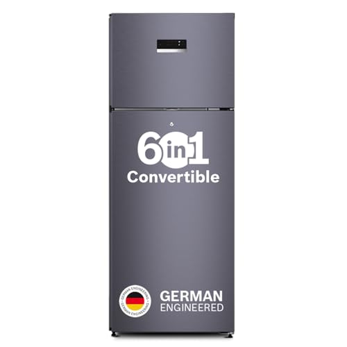 Bosch 243L, 2 Star, Frost Free Double Door Refrigerator | 6-in-1 Convertible Modes | 80min Convert | Touch Panel | Extend Cool up to 18 hrs | SuperFreeze (CTC27U12VI, Dark Lake, 2026)