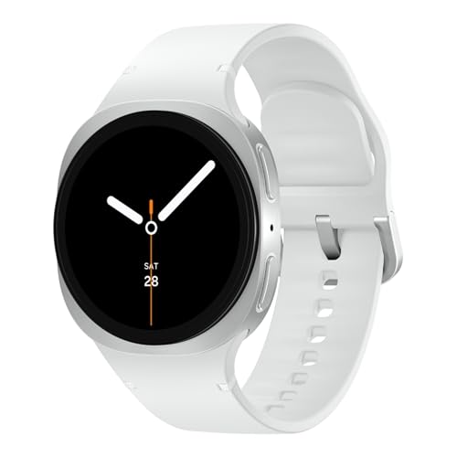Samsung Galaxy Watch8 (40mm, Bluetooth, Silver) with 3nm Processor | Dual GPS | Sapphire Glass & Armor Aluminum | 5ATM & IP68 | BP, ECG, IHRN & Vascular Load Monitoring | Anti-oxidant Index