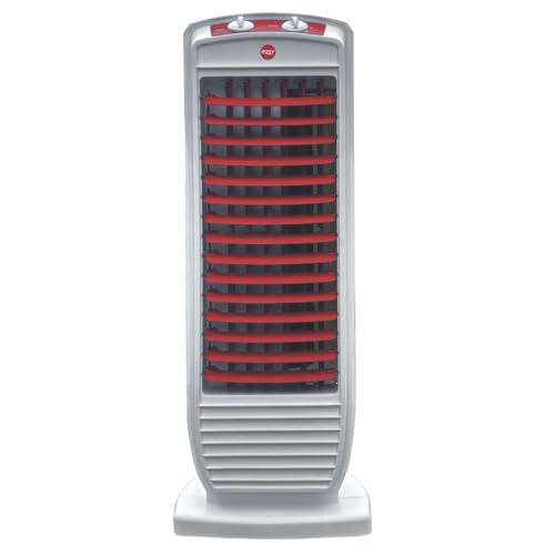 EASY Turbo High Speed Tower Fan For Home | 180W Turbo Motor, 25ft Air Circulation, Adjustable Airflow | High Power 1300 RPM Tower Fan (White & Red)