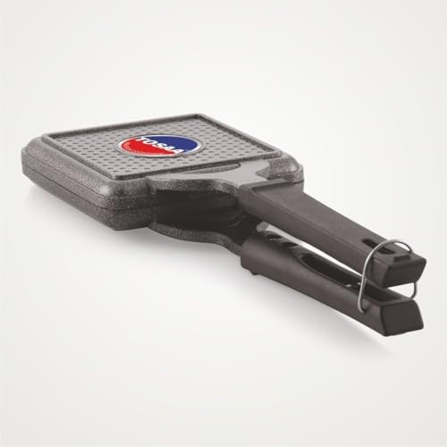 Tosaa Non-stick Premia Jumbo Grill Toaster Big Bread Toaster, Sandwich Maker Griller with bakelite Handles and Spatter, Gas Stove Toaster(Aluminium, Black)