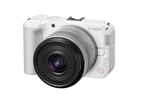 Canon EOS R50 V Mirrorless Camera Kit with RF-S14-30mm F4-6.3 is STM PZ Lens – White | 24.2 MP APS-C Sensor, 4K Video, Compact Design