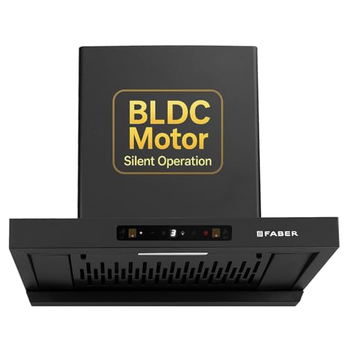 Faber Coral 60cm 1500m³/hr BLDC Autoclean T-Shape Chimney | 9 Speed | Touch & Gesture Control | 12Yr Motor,2Yr Comprehensive Warranty by Faber | Hood Coral BLDC FL HC SC BK IN60