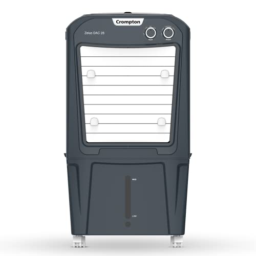 Crompton Zelus 28 Litres Desert Air Cooler for home | Large & Easy Clean Ice Chamber | 4-Way Air Deflection | High Density Honeycomb Pads | Everlast Pump | Auto Fill