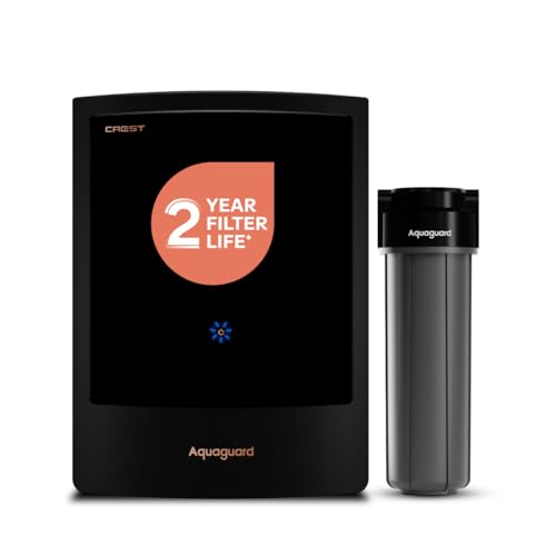 Aquaguard Crest UV|Inline Water Purfier|2 Year Filter Life|With Mega Sediment Filter|3-in-1 Active Copper Technology|8 Stage Purification|Suitable for Municipal Water (TDS < 200 ppm)