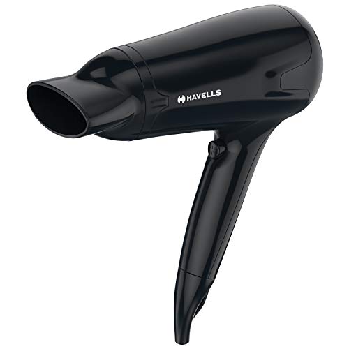 Havells HD3162 Men's 1565 Watts Powerful Hair Dryer with Thin Concentrator and Cool Shot Button; Heat Balance Technology (Black)