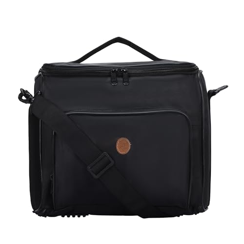 KURMA Cinema Sack 9.5 Liter Polyester Professional Portable Projector Travel Bag and Carrying Case with Soft Detachable Shoulder Strap fits 13 Inch (KFBACBLK18-0724, Black)