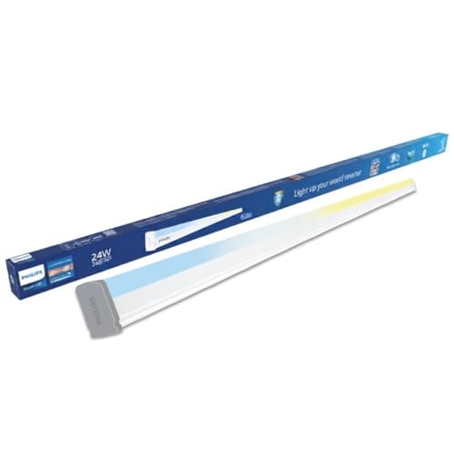 Philips Smart Wi-Fi 24W LED Batten NXT | Tunable White 2700K–6500K | 2400 Lumens | WiZ App & Voice Control (Alexa, Google) | Energy Efficient | Pack of 1