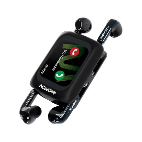ACwO Fire Prime TWS Earbuds (in-Ear & Half-in-Ear in 1 Case) | Smart HD Display + 40dB ANC (in-Ear) | 80 Hrs Playtime | | 4 Mics AI-ENC | 3D Spatial Sound | BT V5.4 | Black