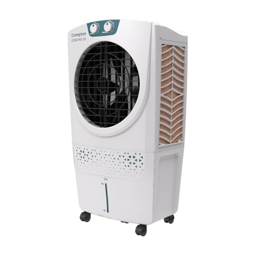 Crompton Ozone Neo Desert Air Cooler 65L| High density honeycomb Pad for Cooling Retention| Water Level indicator| 4 way Air deflection & Auto Swing | Everlast Pump
