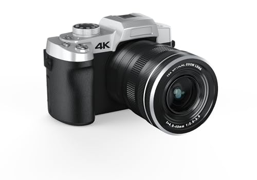 LEQTRONIQ 10X Optical Zoom Camera with Modes, 4K & 75MP Digital Cameras for Vlogging & Photography with WiFi, USB Port & 32GB SD Card