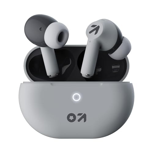 GOBOULT W40 TWS with Zen Quad Mic ENC, 48Hr Playtime,13mm Large Drivers, 45ms Low Latency Gaming, 5.3v Bluetooth Calling, Fast Charging, Health Monitoring (Ivory White)