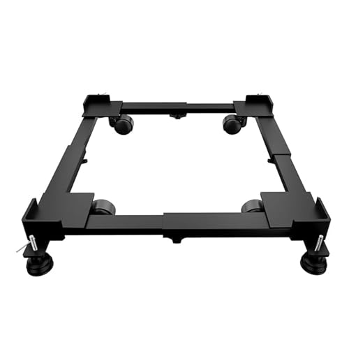 RSK INDIA | Adjustable Washing Machine Stand with Wheels | Heavy Duty 150 kg Load Capacity | Trolley for Washing Machines, Refrigerator & Dishwasher | with Anti-Vibration Leveling Foot