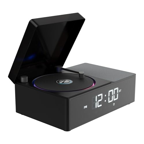 Zebronics 10W Portable Bluetooth v6.0 Speaker, Dual 5.2cm Drivers, 9hr Backup, Retro CD Design, 6 Ambient Sound Effects, TWS Support, Passive Radiator, Built-in Clock, Alarm & Call Function (Echospin)