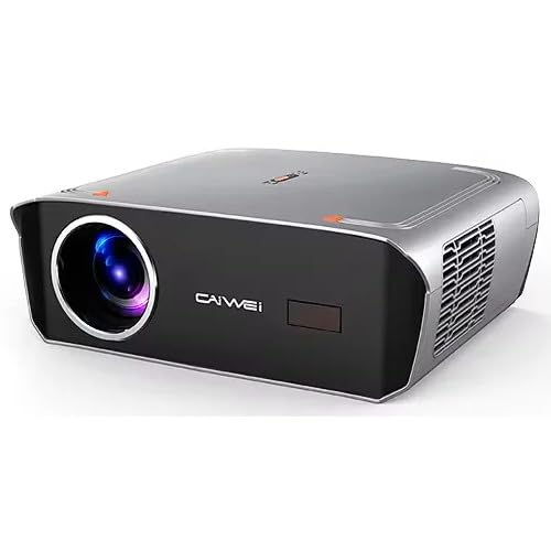 CAIWEI A9R 2GB 32GB 4K Ultra HD Projector with 5G WiFi and Bluetooth, 1300 ANSI/13000 Lumen Outdoor Movie Projector for 300 Inch, Native 1080P Projector with 4D Keystone Correction