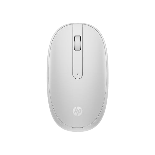 HP 240 Lunar White Bluetooth Mouse/Bluetooth® 5.1 connection/15 Month battery/1600 dpi Optical Sensor/Sleek and ambidextrous Design