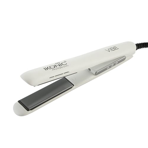 Ikonic Professional Vibe Hair straightener-White | Straightener with AI Technology| Ceramic Floating Plates| Ionic Technology| Easy to Use